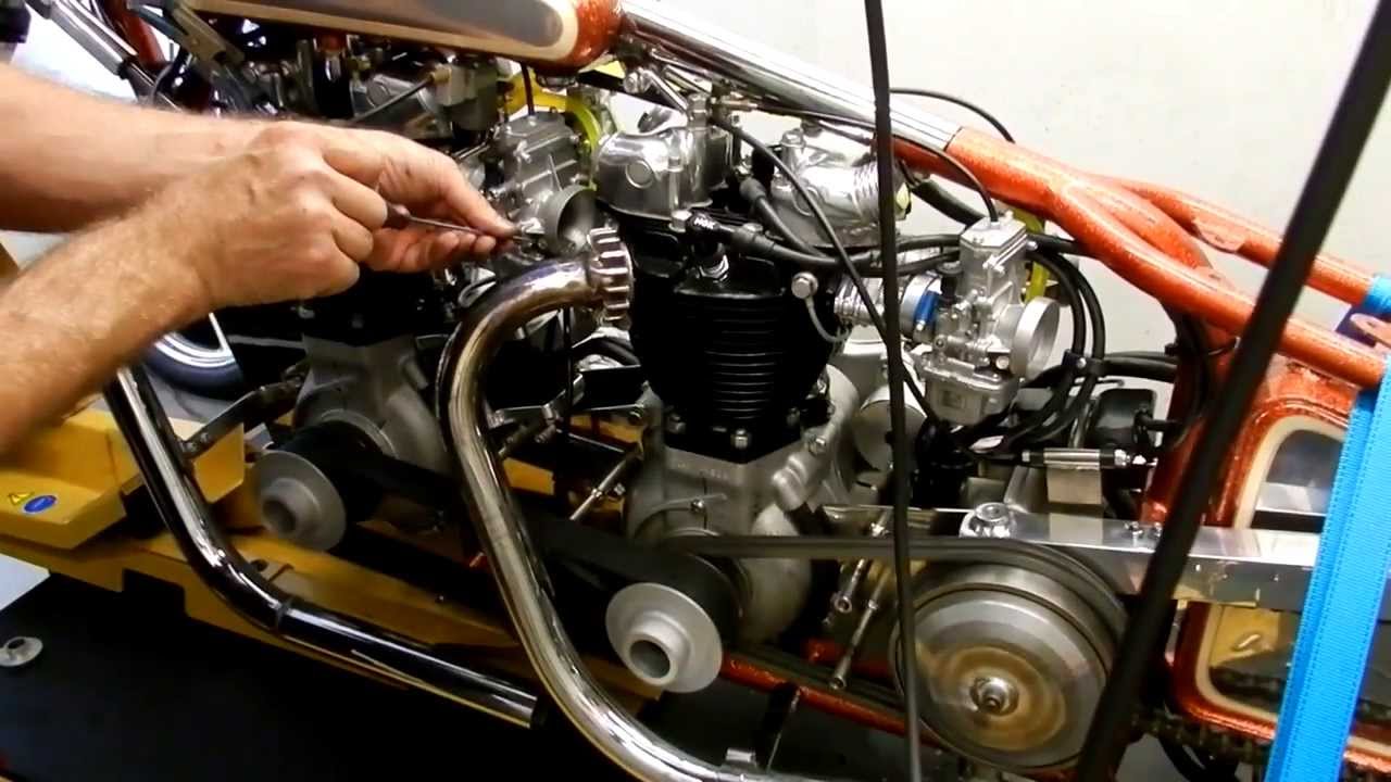 'Double Vision' Dual Engine 1955 Triumph Land Speed Motorcycle Dyno Test