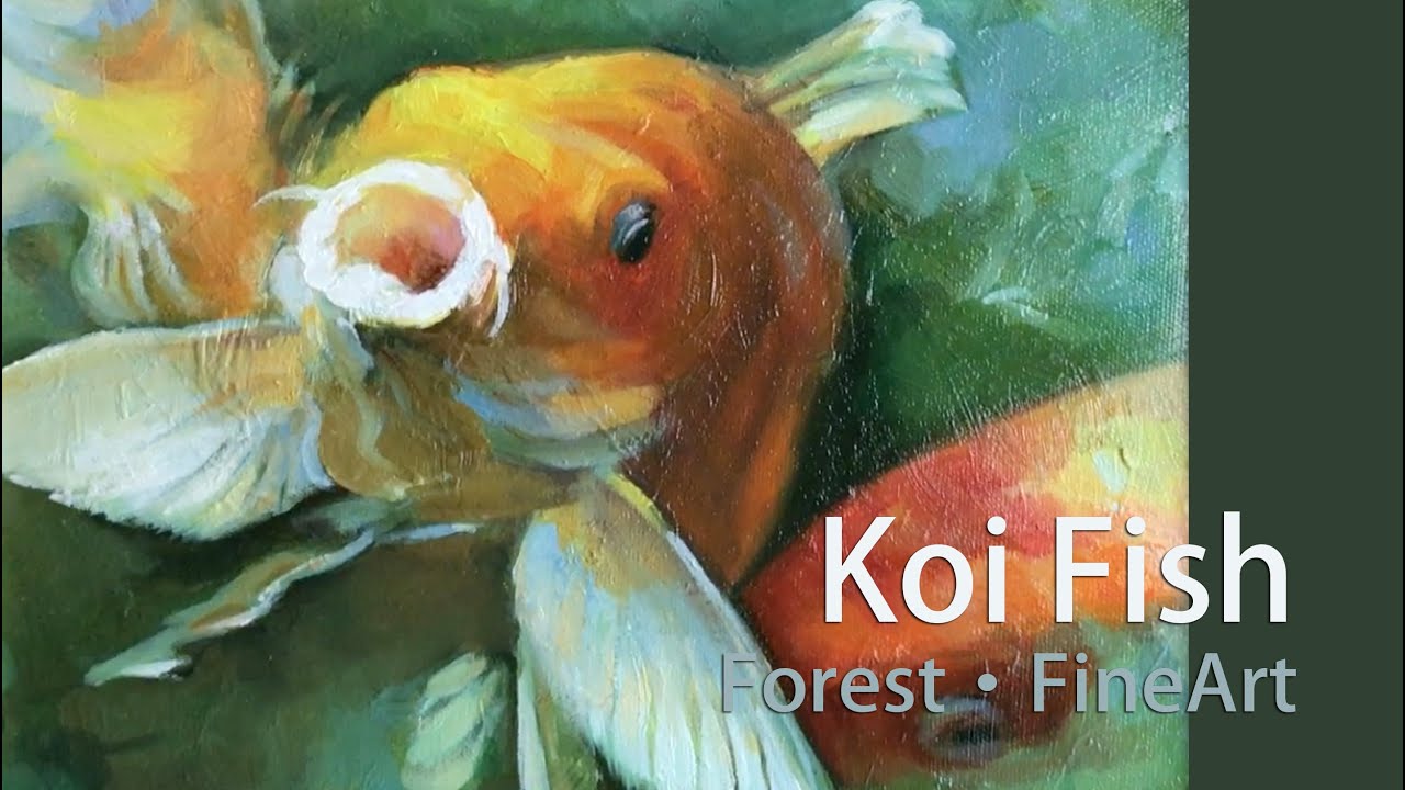 【Painting Demo】Painting Demo By Forest Han  How to pain Koi