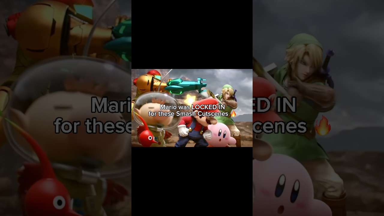 Mario was LOCKED IN for these Smash Cutscenes! #mario #supersmashbros #shorts