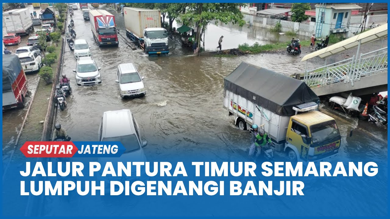 Jalur Pantura Timur Semarang Lumpuh Digenangi Banjir, Pengguna Jalan Mengeluh