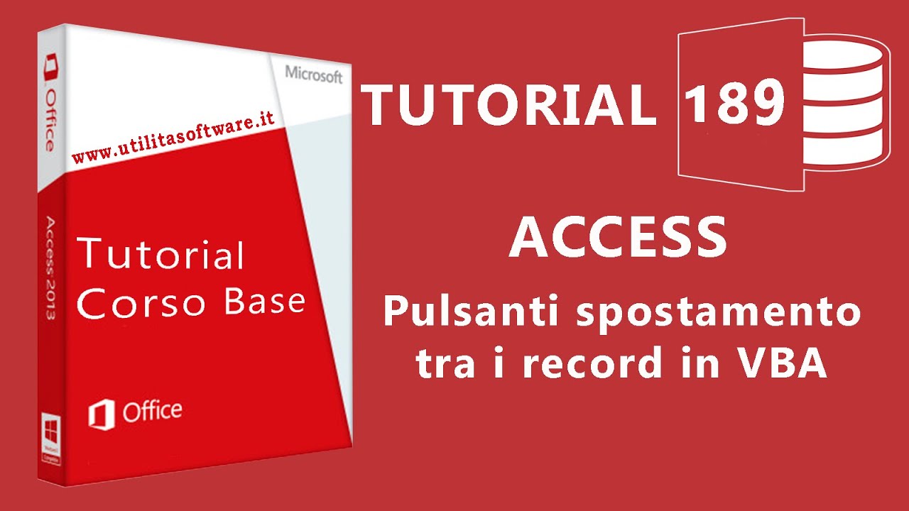 Access:  Pulsanti spostamento tra i record in VBA - Tutorial 189