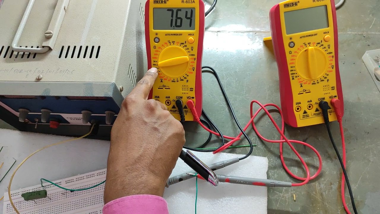 Practical: How to use a breadboard to plot V I characteristics of a diode