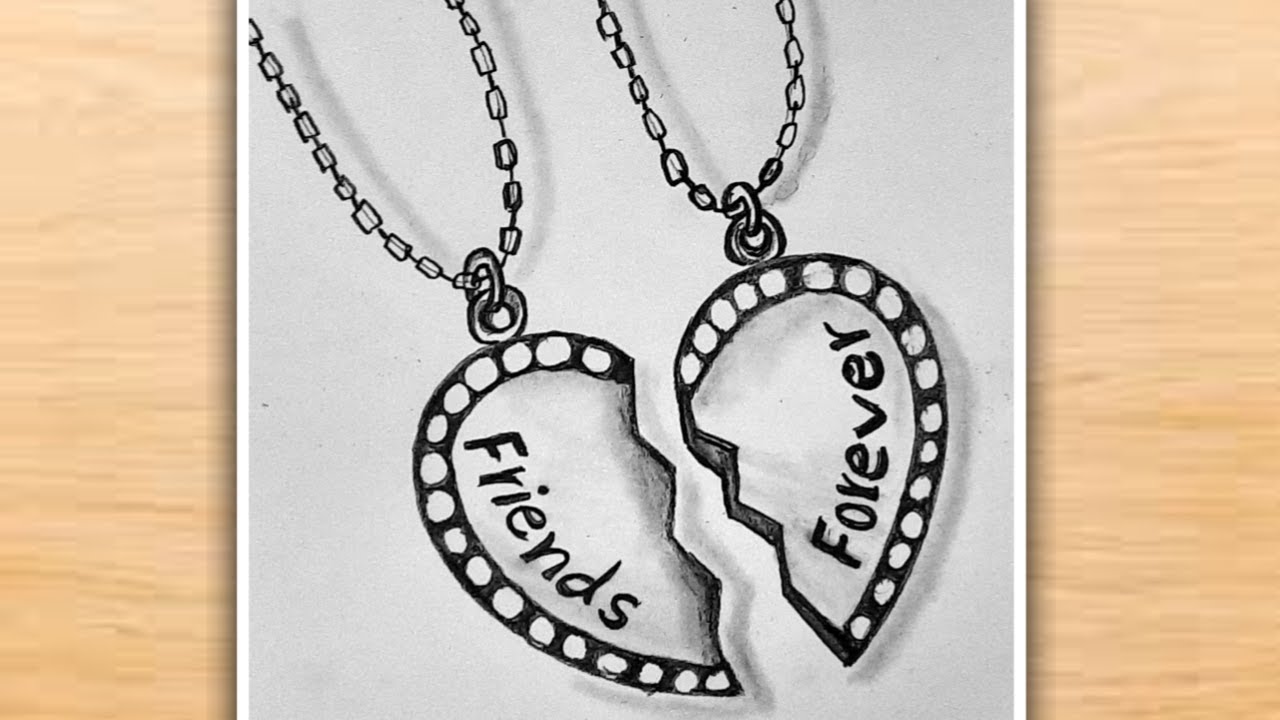 BFF Drawings Easy Step by Step | Pencil Sketch Drawing | Pencil Drawing | Friendship Day Drawing