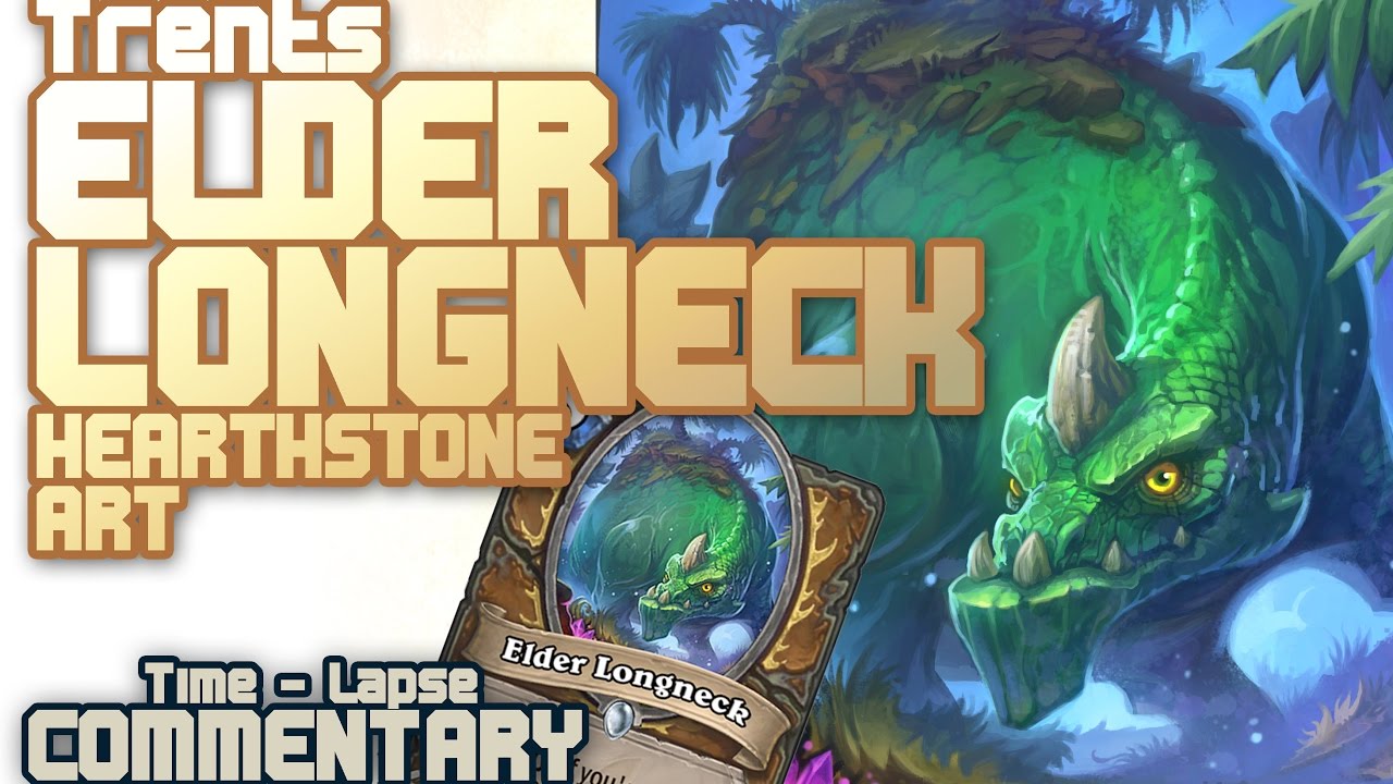 Hearthstone Art - Elder Longneck (Time lapse with commentary)