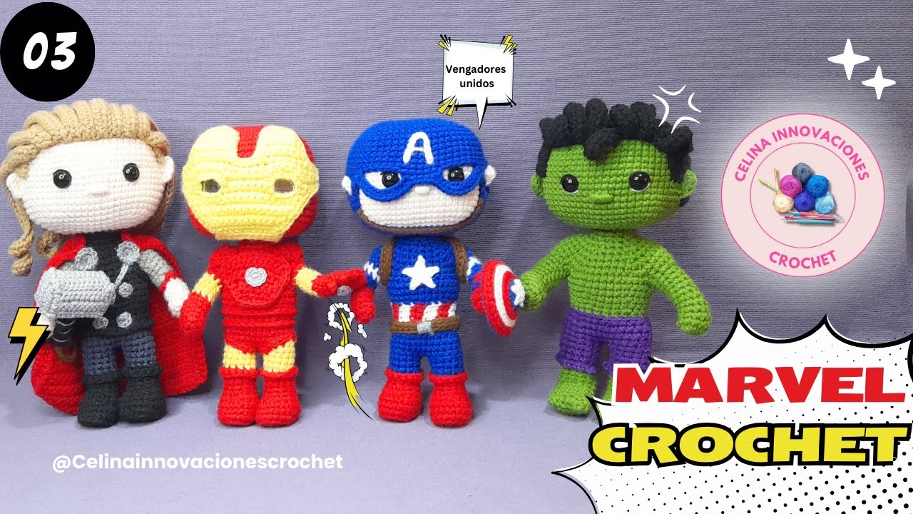 Мастер-класс по вязанию крючком №3 «Супергерои амигуруми» от Celina Innovaciones Crochet