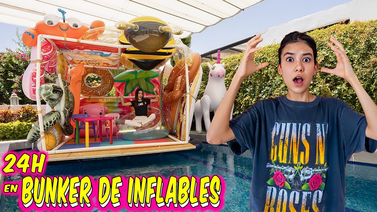 Construí BUNKER de INFLABLES ¡24 HORAS! | Ana Emilia