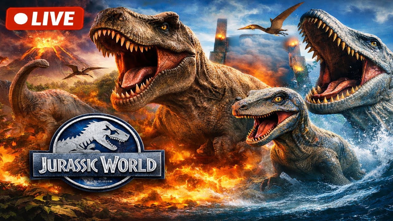 🔥 LIVE NOW! All Jurassic World & Park Dinosaurs Showcase | JWE3