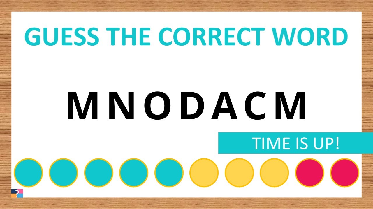 Guess the Correct Word! Unscramble in Record Time! 7 Letters | Agent Quiz