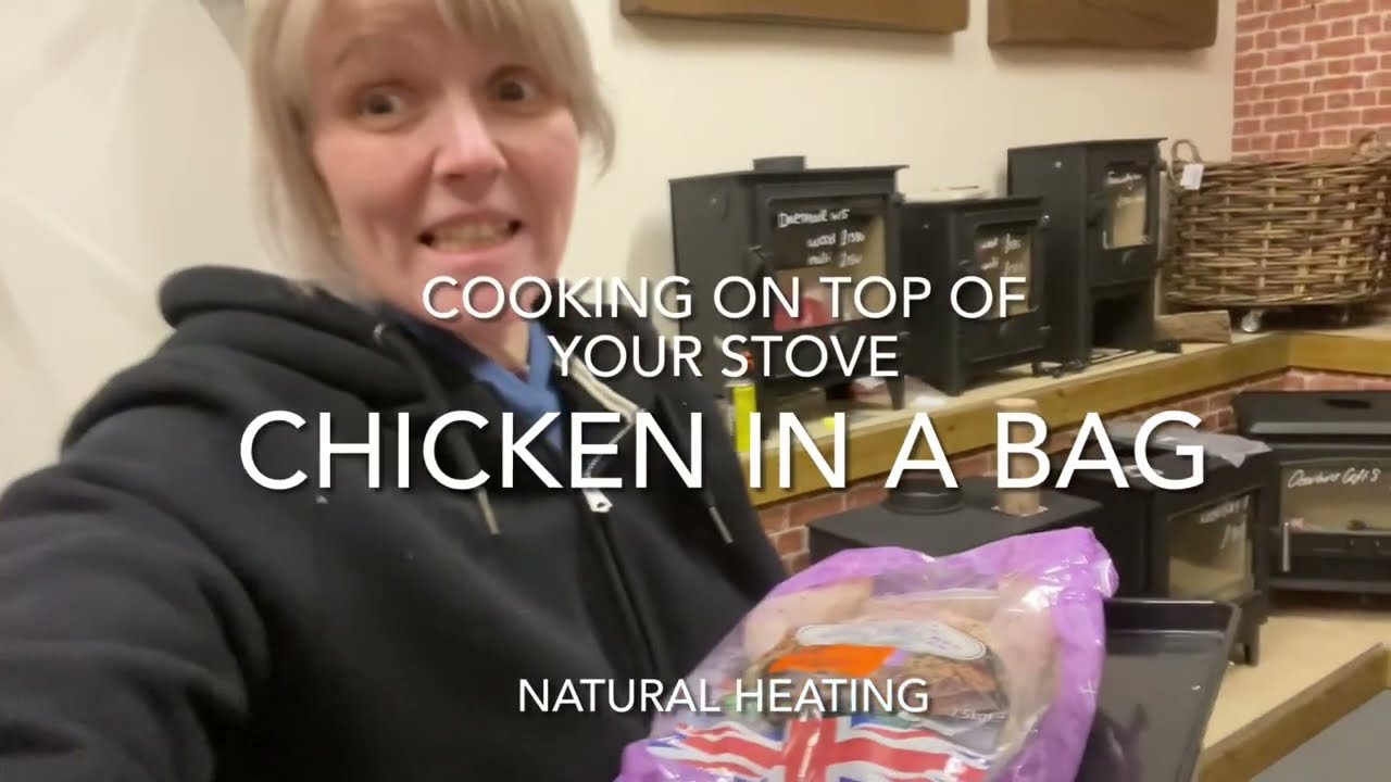 Cooking Chicken on top of Parkray Aspect 14 Wood Burning Stove - Natural Heating (for Gill !)