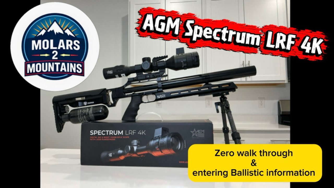 AGM Spectrum LRF 4K | ZERO walk through & Entering ballistic info