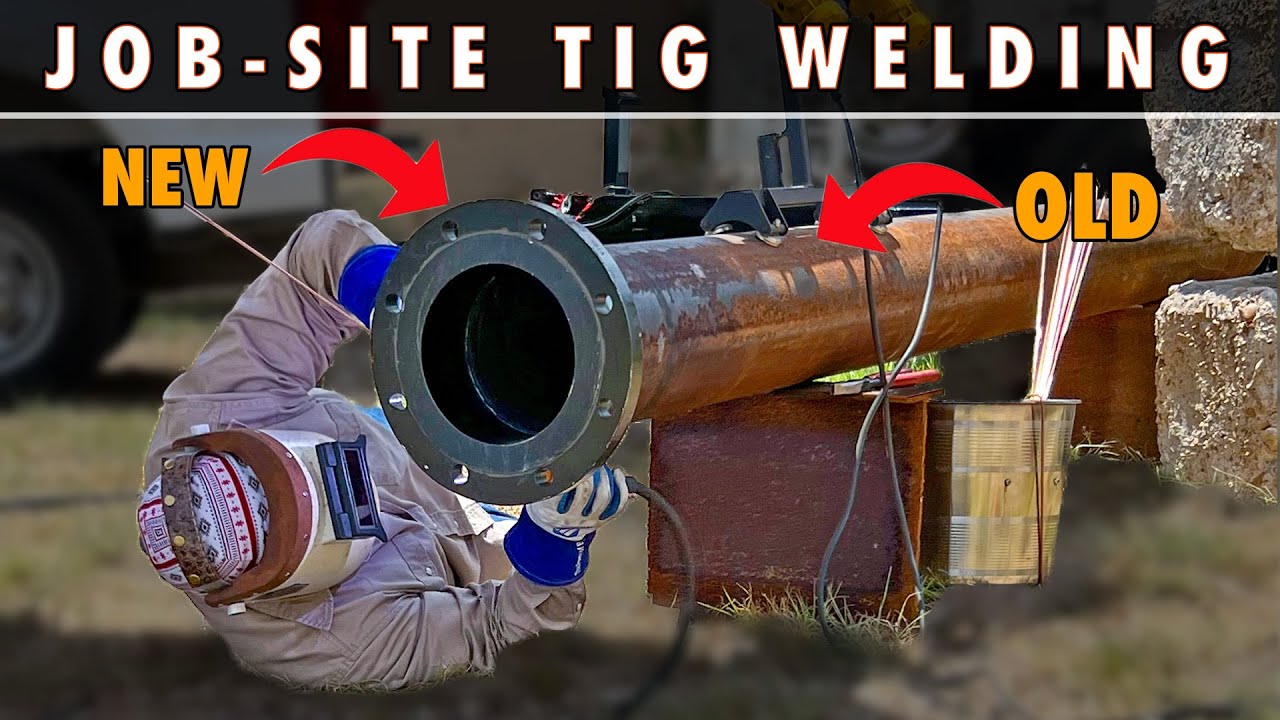 Job-site TIG Welding an Old Pipe to a New Flange + Hydrogen Bake out Heat Treatment