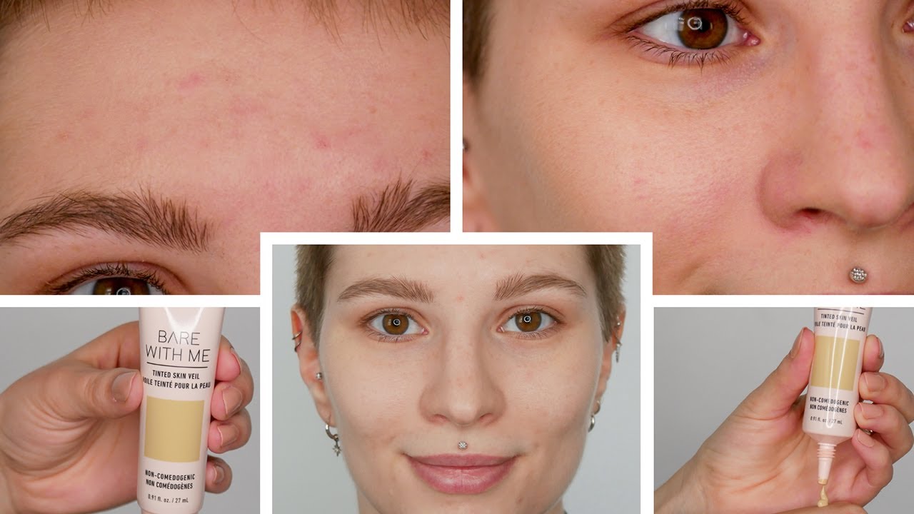 Nyx Bare With Me Tinted Skin Veil Review + Close Ups and Before and After Vanilla Nude