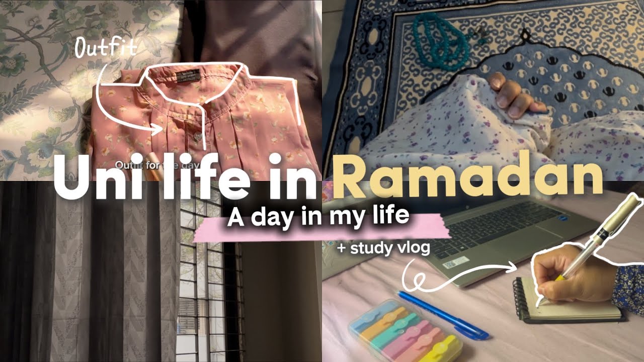 A Productive Ramadan Day 🌙 | University Life + Study Vlog📚
