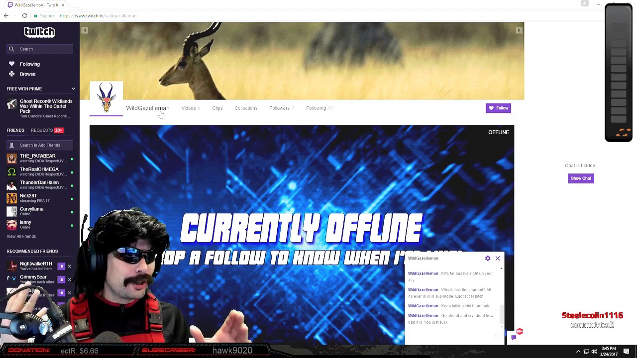 DrDisrespect roasts mad kid   Dr Disrespect laughing at WildGazelleman