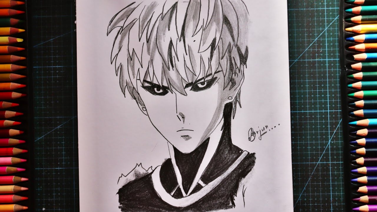 How To Draw GENOS || ONE PUNCH || Anime Drawing Step By Step
