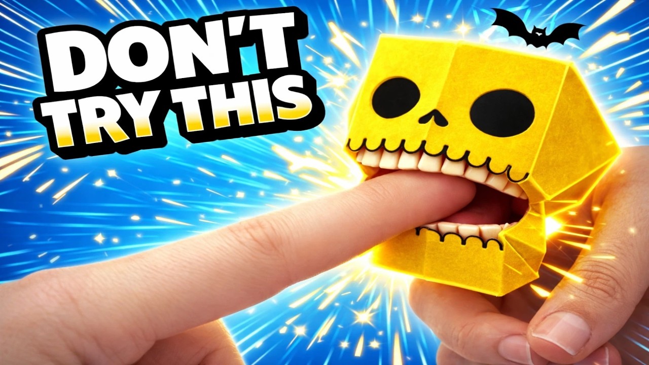 Halloween Origami Skull That BITES! 💀 Easy Tutorial
