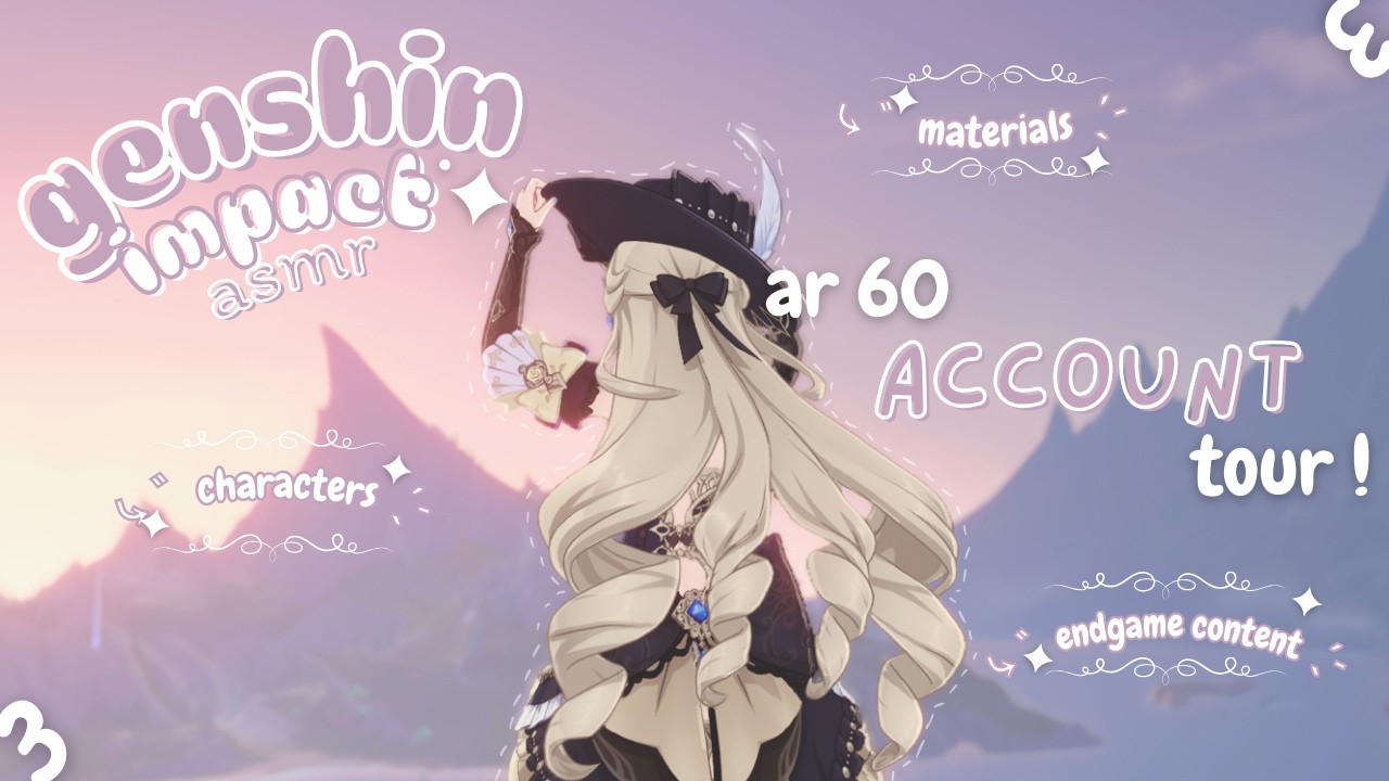 my ar60 genshin account tour 🐰ྀི .ᐟ.ᐟ genshin impact asmr ♡ whispers and keyboard