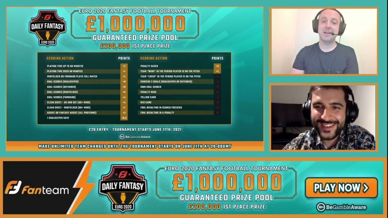 FanTeam Euro 2020 £1,000,000 SCORING SYSTEM | Fantasy Premier League Tips 20/21