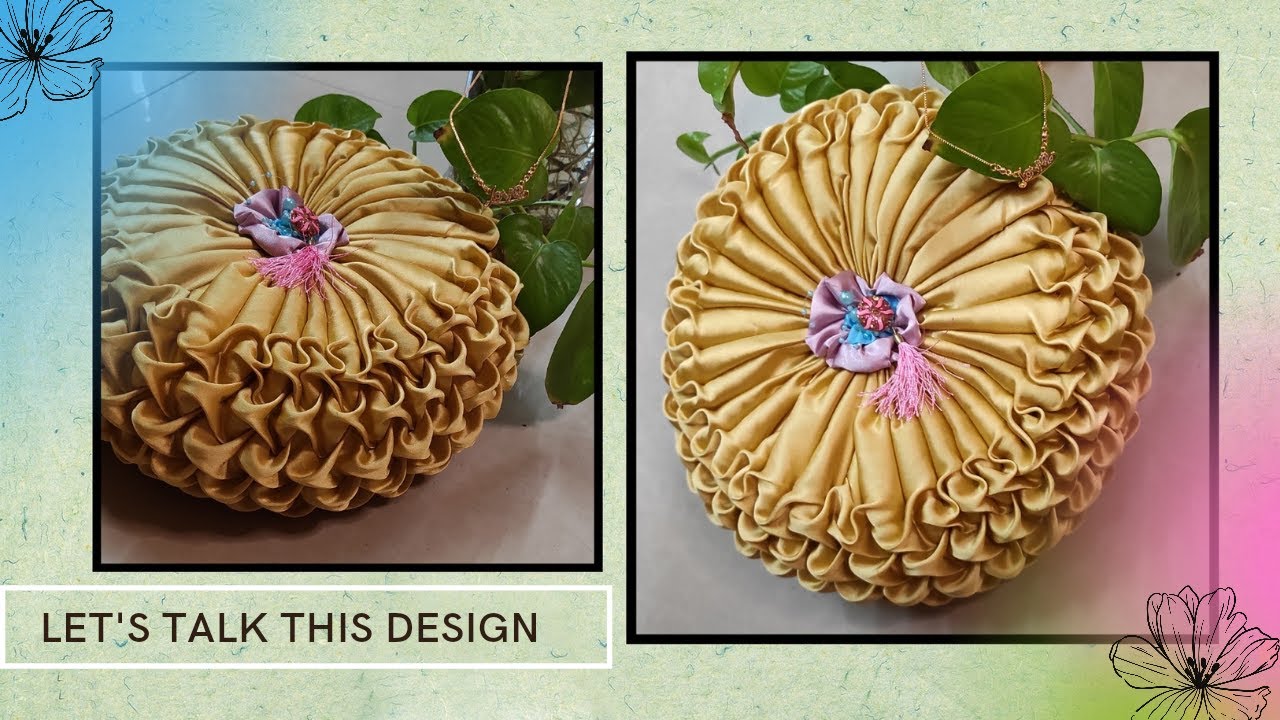 How to sew this round pillow cover pattern / Canadian smocking tutorial in hindi.