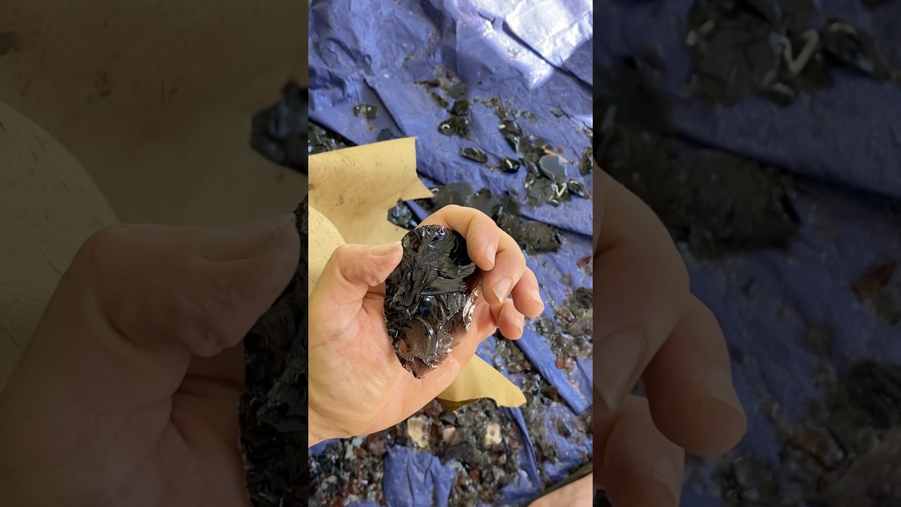 Obsidian Biface #flintknapping #primitivetechnology #knapping  #obsidian