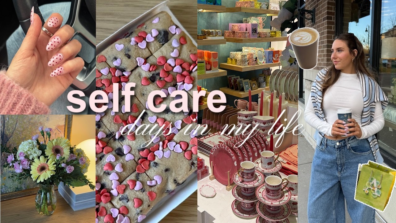 ROMANTICIZING MY LIFE 💌 | cozy self care days, spring shopping, nail day & pre-spring haul!