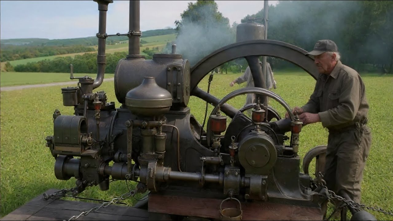 Reviving a 100-Year-Old Engine – Rare Vintage Machine Starts Up Powerfully