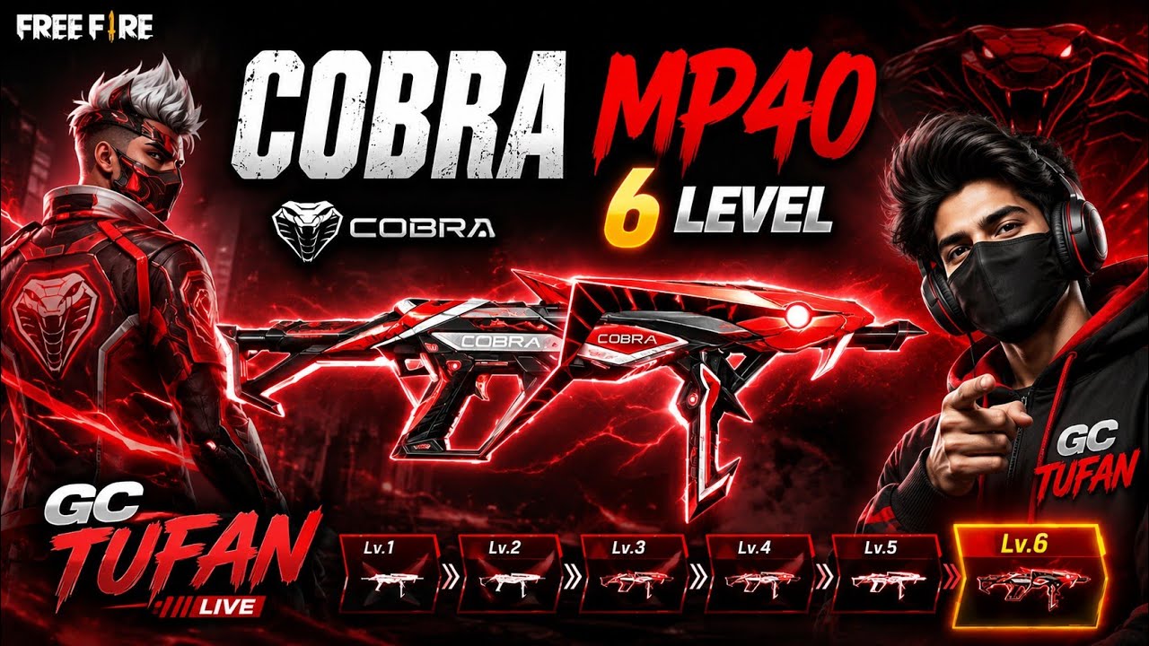 COBRA MP40 LEVEL 5 TO 6 UPGRADE |#freefire #freefiremax