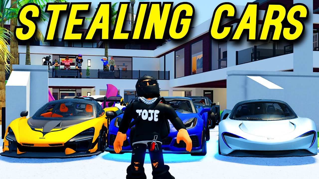 STEALING CARS FROM A $20,000,000 MANSION IN ROBLOX DRIVING EMPIRE