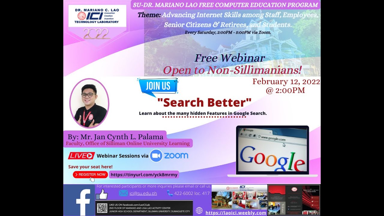 SEARCH BETTER - SU-DR.  MARIANO LAO ICI FREE COMPUTER EDUCATION