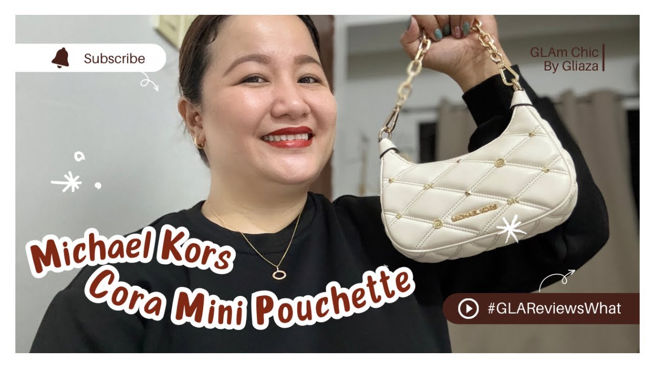 #BagReview: Michael Kors Cora Mini Zip Pouchette with Studs in Light Cream