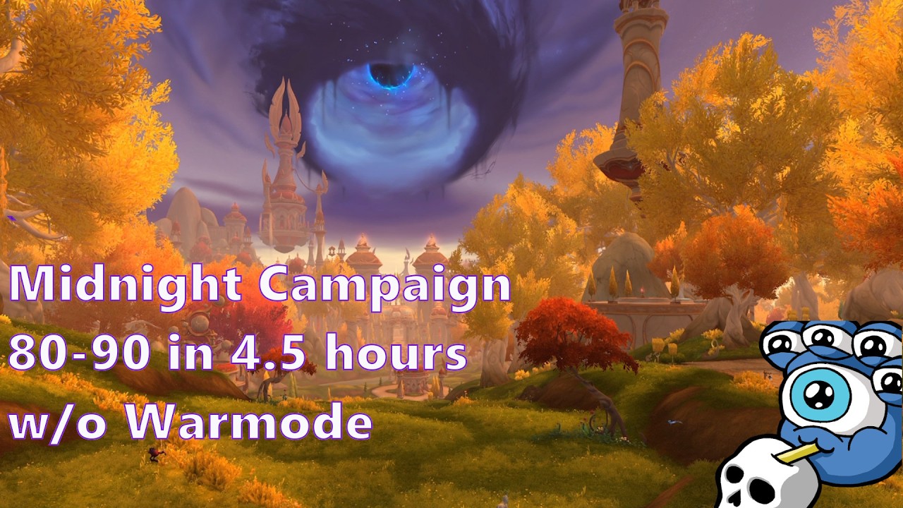 World of Warcraft Midnight speedlevel full campaign in 4.5 hours without warmode bonus