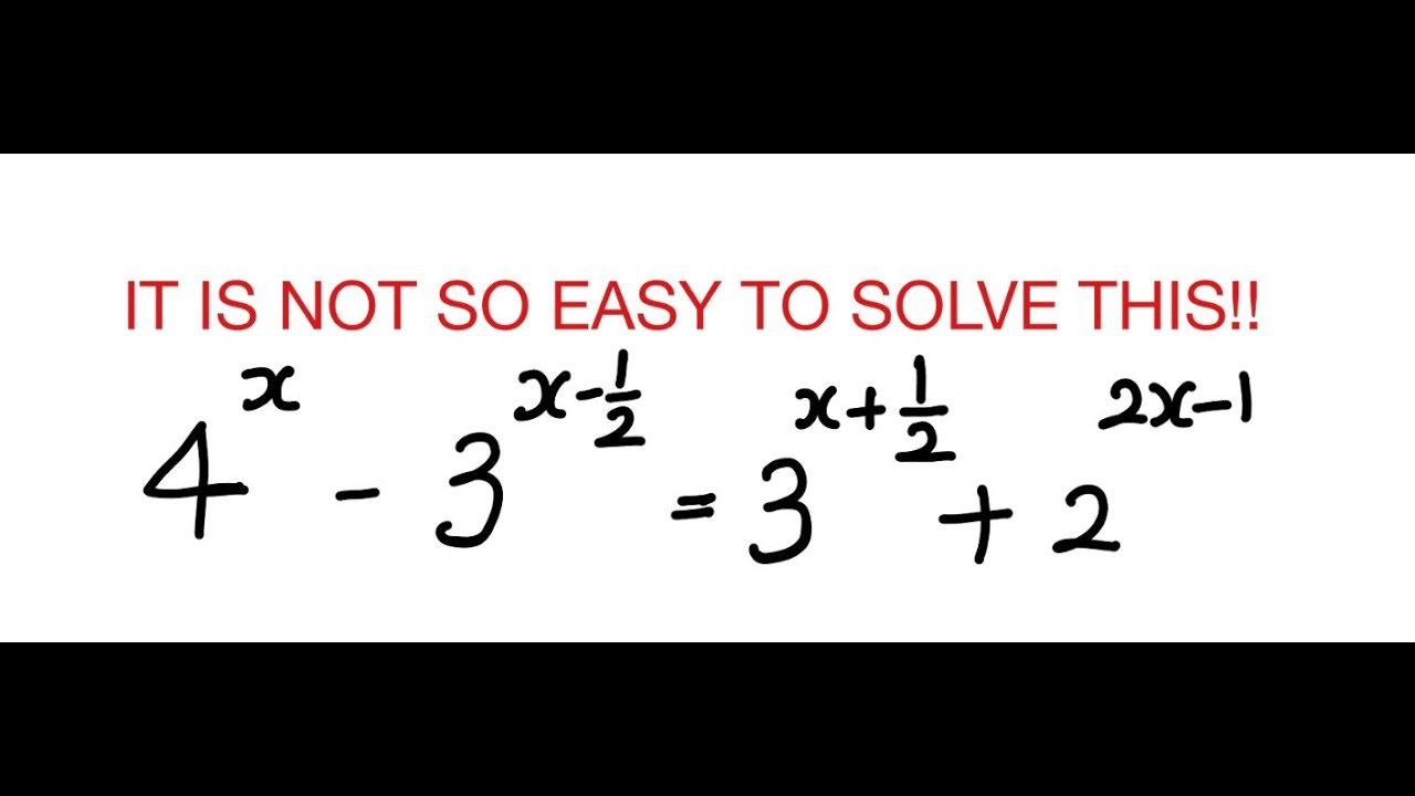 FIITJEE - Solve for x:  4^ x - 3 ^(x-1/2) = 3^ (x+1/2) - 2^ (2x-1).