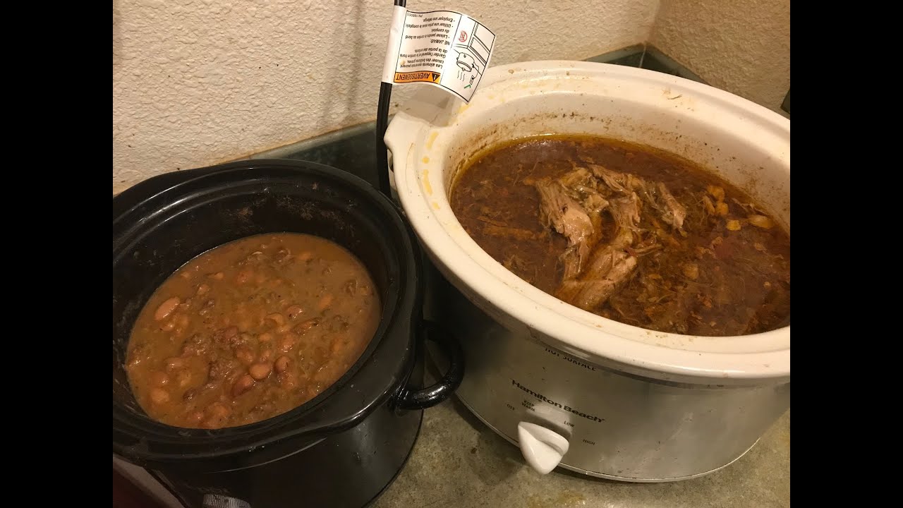 Crock Pot Green Chile- Pork Street Taco's & Beans