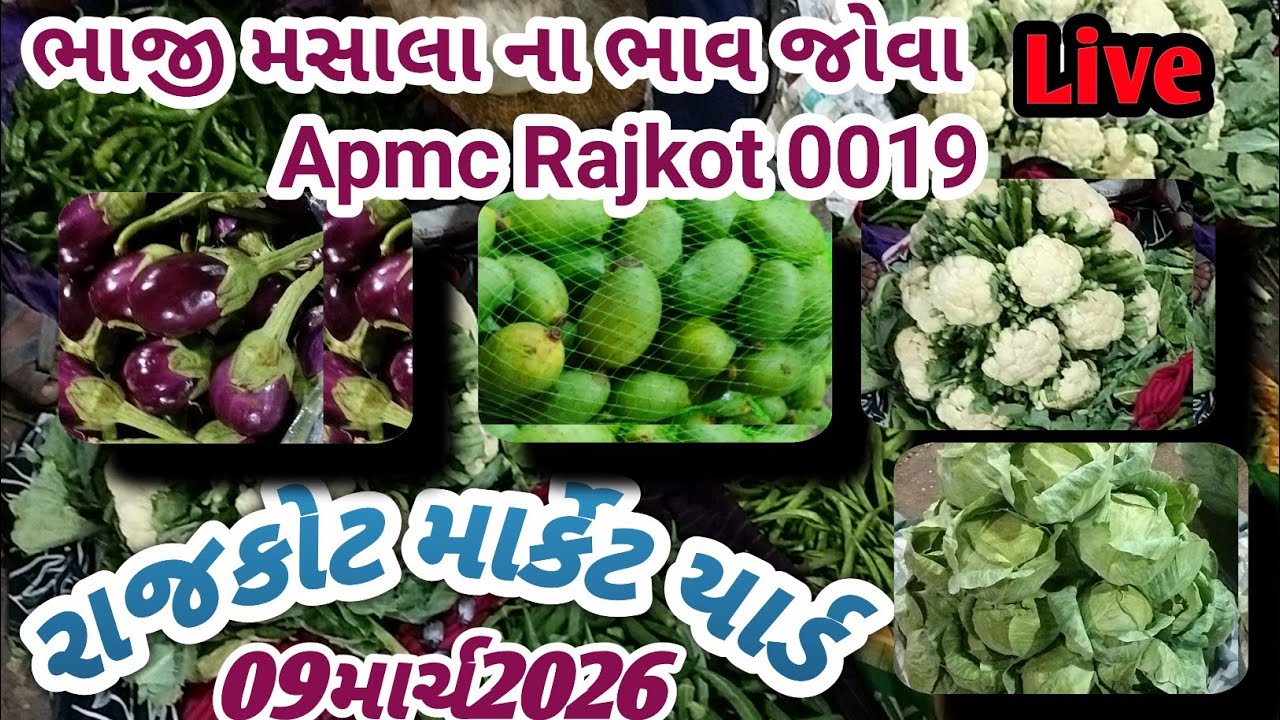 Rajkot market yard 09/03/2026 green vegetables price 