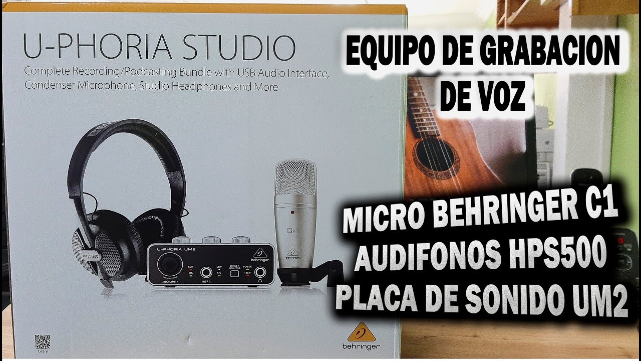 UNBOXIN BEHRINGER U-PHORIA STUDIO (KIT DE GRABACIÓN DE VOZ CALIDAD ESTUDIO)