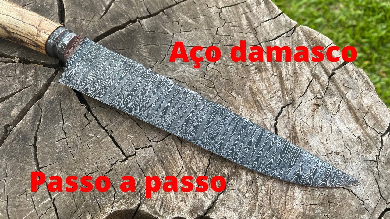 Aço damasco. Passo a passo do processo de caldeamento.