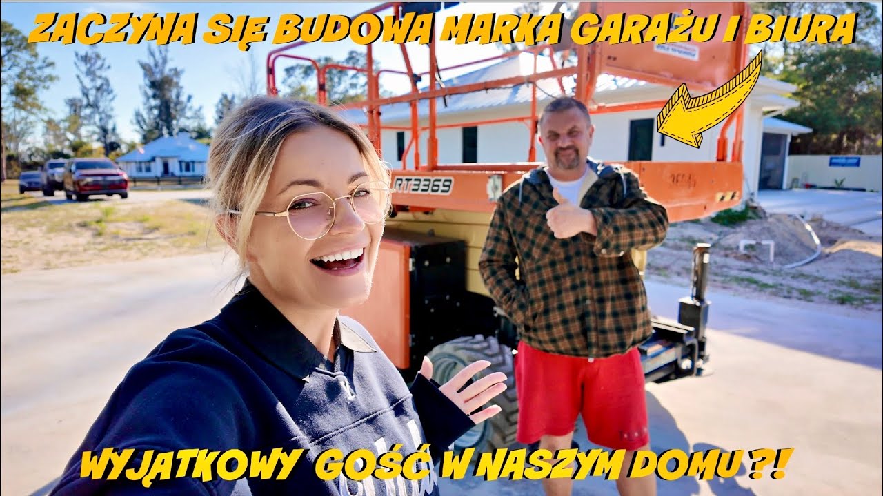ZACZYNAMY BUDOWĘ GARAŻU I BIURA MARKA! GOŚĆ W NASZYM DOMU! 