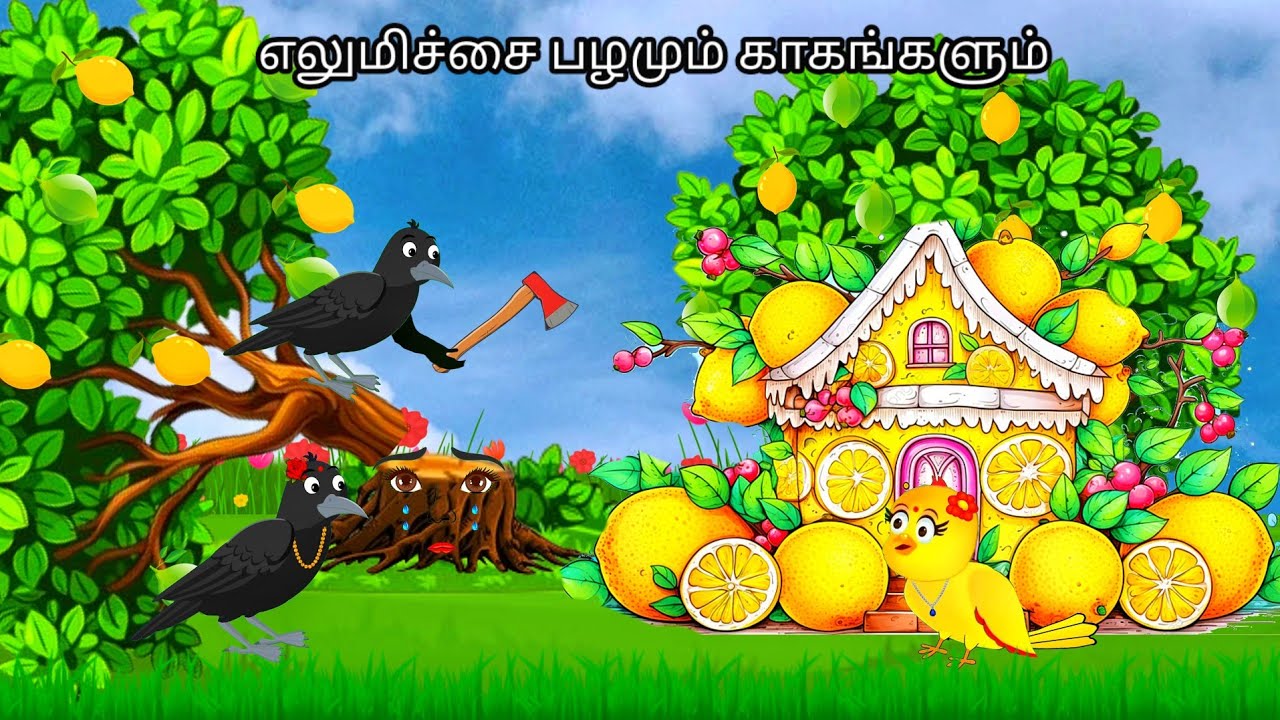 LEMON TREE  STORY/ MORAL STORY IN TAMIL / VILLAGE BIRDS CARTOON