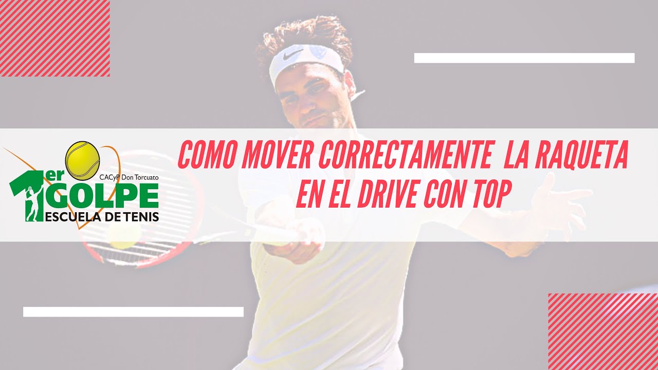 CLASES de TENIS. Como mover la raqueta en el drive con top spin.