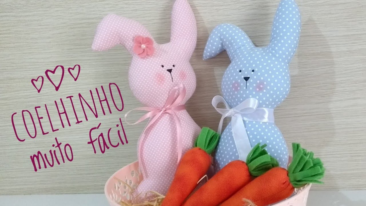 ❤️ Coelhinho de tecido passo a passo ❤️