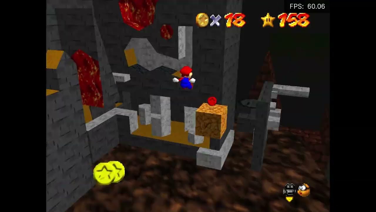Super Mario 64 Silver Stars of Wisdom Course: stronghold of lost wisdom + final boss (savestateless)