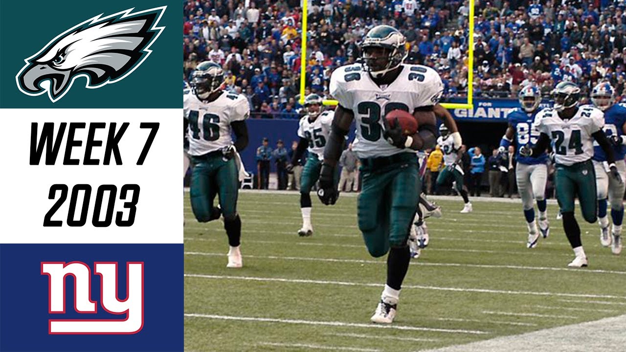 Brian Westbrook Comes to the Rescue | Eagles vs Giants 2003 Week 7