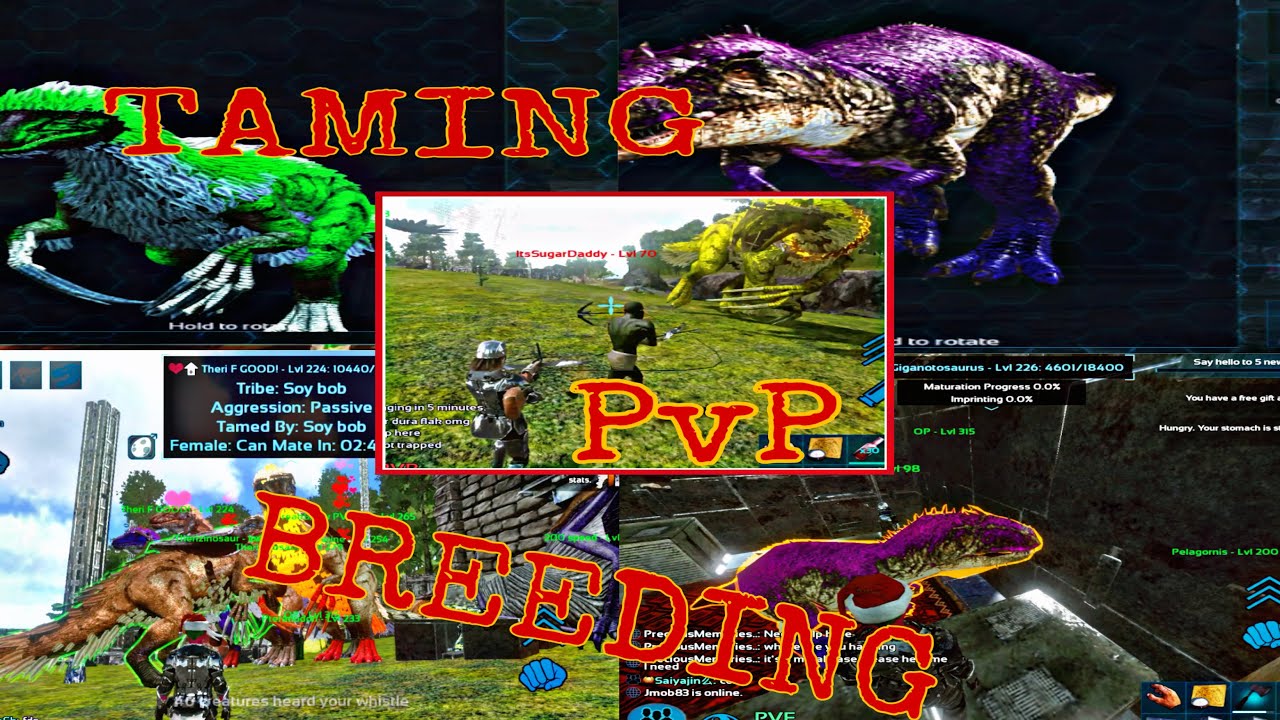 ARK MOBILE - TAMING - BREED - PVP | Base defense