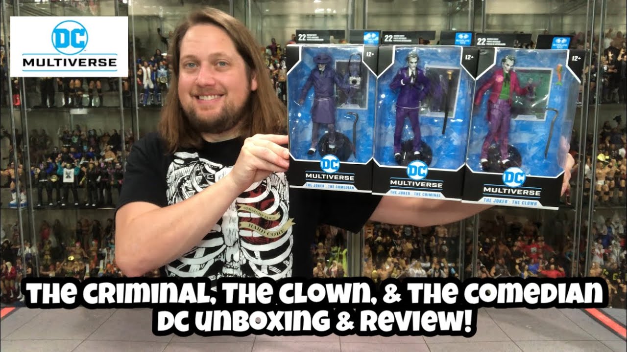 The Three Jokers (The Comedian, The Clown, The Criminal) Mcfarlane Unboxing & Review!