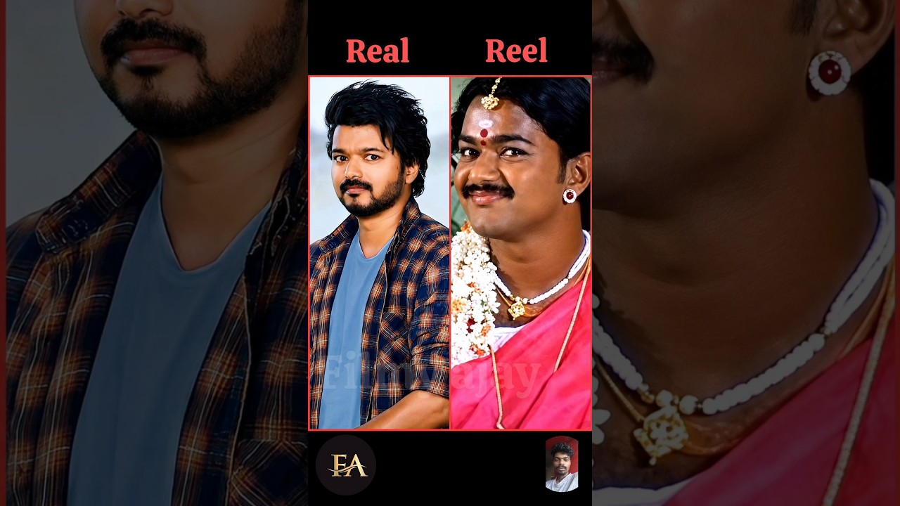 Tamil Actors Reel vs Real 🤩 | Lady Getup | Tamil Cinema #Shorts#vijay #thalapathyvijay #trending