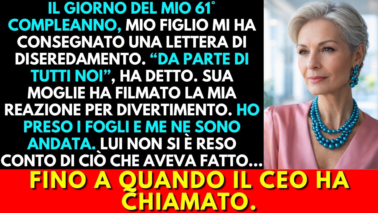 Mio Figlio Mi Ha Dato I Documenti Di Diseredazione Per Il Compleanno Finché Il CEO Ha Chiamato