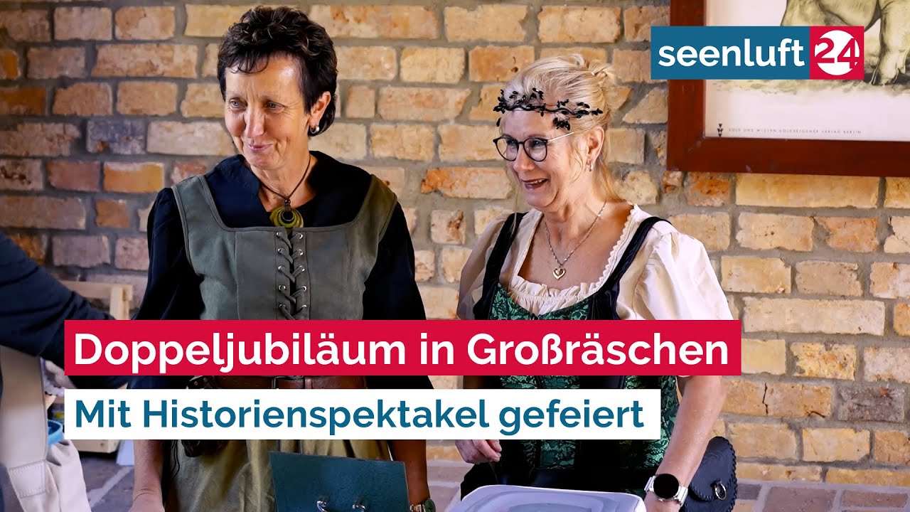 Doppeljubil&auml;um in Gro&szlig;r&auml;schen - Mit Historienspektakel gefeiert