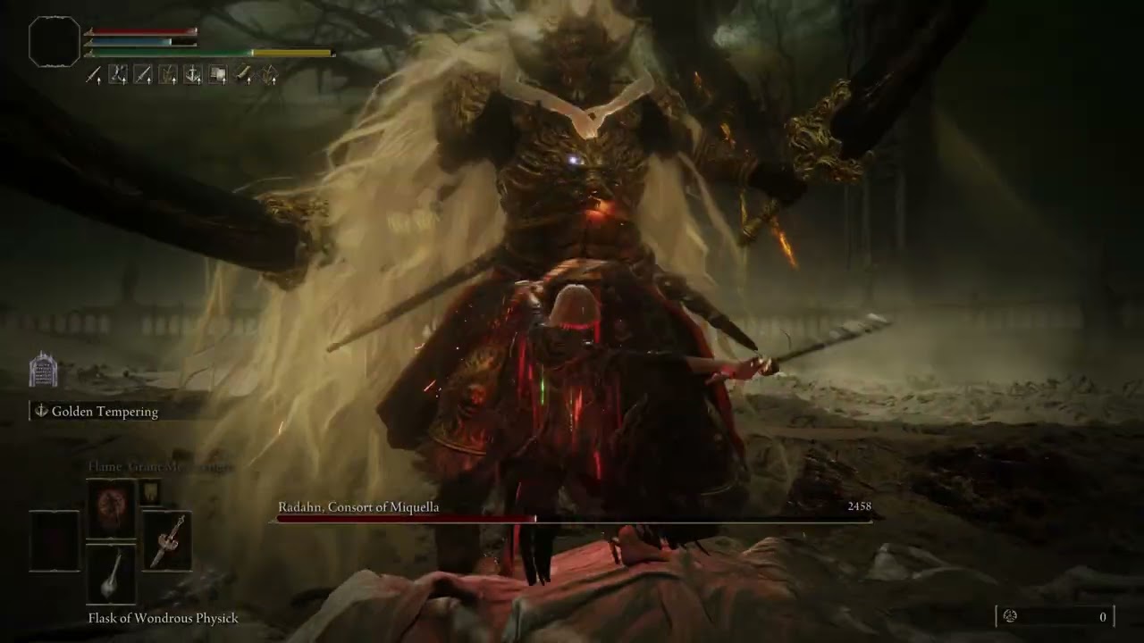 Elden RIng Consort Radahn No Hit Test vid(Ornamental Staraight Sword)