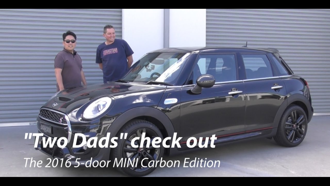 5-дверный MINI 2016 года выпуска «Carbon Edition» (обзор «Two Dads») | BRRRRM Австралия
