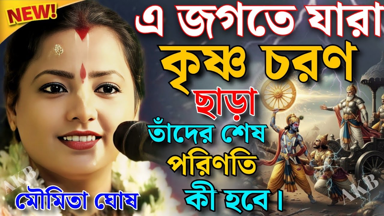 এ জগতে যারা কৃষ্ণ চরণ ছাড়া হয় তাদের শেষ পরিনতি কি হয়। Moumita Ghosh Kirtan 2026